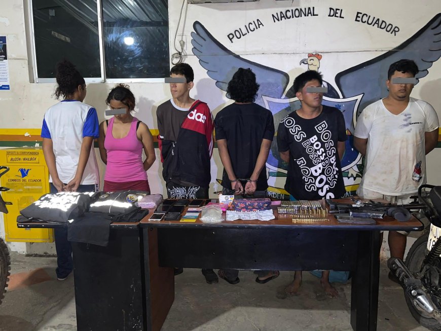 Golpe a la delincuencia en Playas: 6 aprehendidos en operativo policial