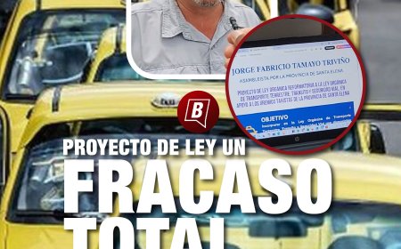 Fracasa la Ley de Tamayo: Gremios de taxistas en Santa Elena se dividen